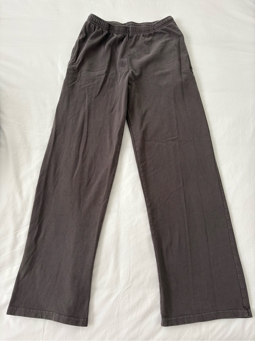 NWOT Brandy Melville Gray Wide-Leg Sweatpants - Picture 6 of 11